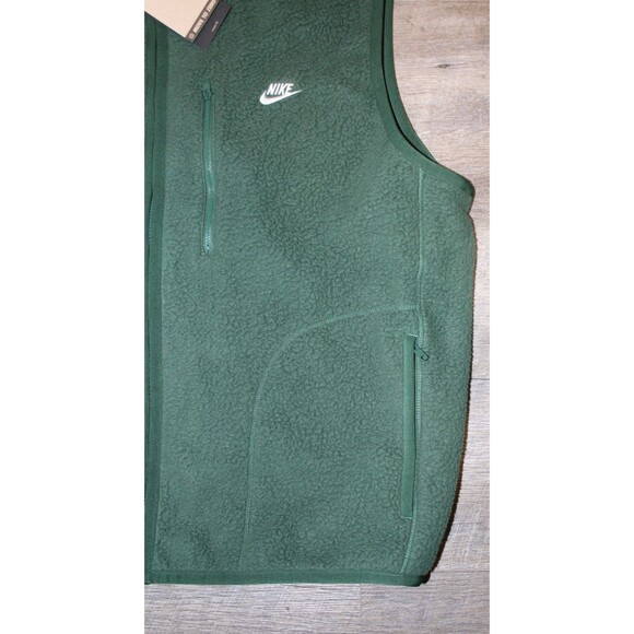 NWT Nike Men's Sportswear Tech Winterized Fleece Vest GREEN Sz XL NWT - Picture 4 of 5